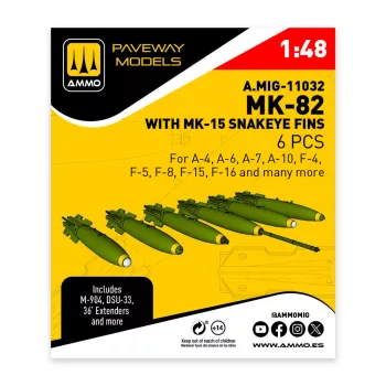 AMMO by MIG Jimenez - MK-82 with MK-15 Snakeye fin (6 pcs)