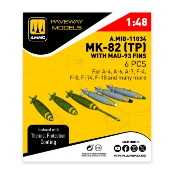   AMMO by MIG Jimenez - MK-82 with thermal protection and MAU-93 fin (6 pcs)