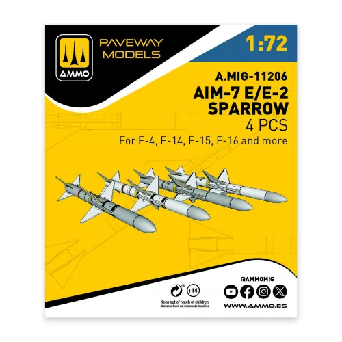 AMMO by MIG Jimenez - AIM-7E/E2 Sparrow (4 pcs)