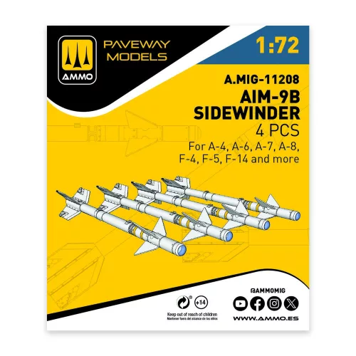 AMMO by MIG Jimenez - AIM-9B Sidewinder (4 pcs)