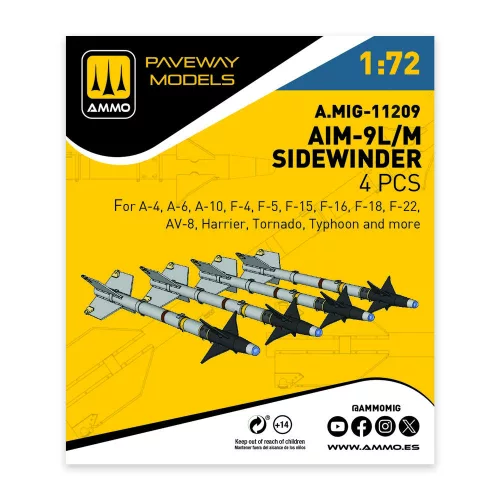AMMO by MIG Jimenez - AIM-9L/M Sidewinder (4 pcs)