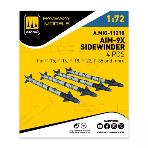 AMMO by MIG Jimenez - AIM-9X Sidewinder (4 pcs)