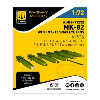 AMMO by MIG Jimenez - MK-82 with MK-15 Snakeye fin (6 pcs)