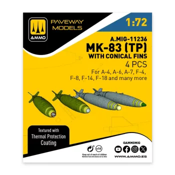   AMMO by MIG Jimenez - MK-83 with thermal protection and conical fin (4 pcs)