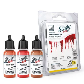 AMMO by MIG Jimenez - Matt SHADER Set Blood Effects