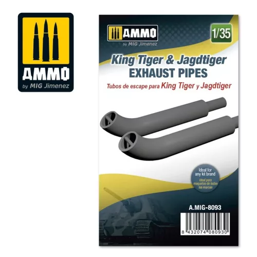 AMMO by MIG Jimenez - King Tiger & Jadtiger Exhaust Pipes 1:35