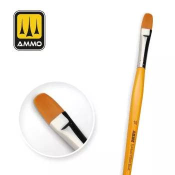   AMMO by MIG Jimenez - 10 Synthetic Filbert Brush with T-Handle