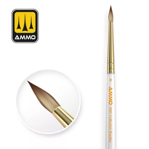AMMO by MIG Jimenez - AMMO MIG Collection Brushes Conical Ø3