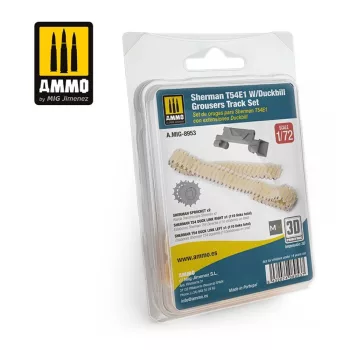   AMMO by MIG Jimenez - 1/72 Sherman T54E1 with Duckbill Grousers Tracks Set