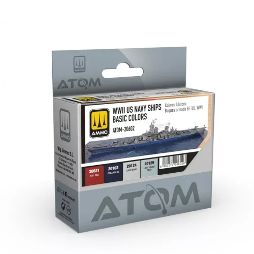 AMMO by MIG Jimenez - ATOM U.S. Navy Ships WWII Basic Colors Set