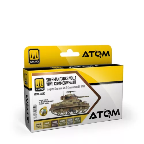 AMMO by MIG Jimenez - ATOM Sherman Tanks Vol 1 WWII Commonwealth Set