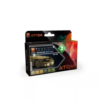   AMMO by MIG Jimenez - ATOM Gravity Set 1 - Green and Sand - 6x 20ml