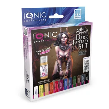   AMMO by MIG Jimenez - IONIC Dark Fantasy Set – 12 Essential Colors - 12 Ionic Smart acrylic colors