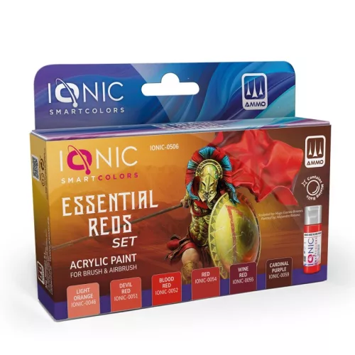 AMMO by MIG Jimenez - IONIC Essential Reds Set - 6 Ionic Smart acrylic colors