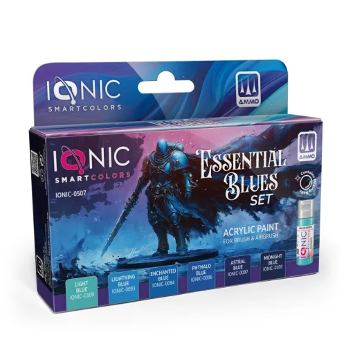 AMMO by MIG Jimenez - IONIC Essential Blues Set - 6 Ionic Smart acrylic colors