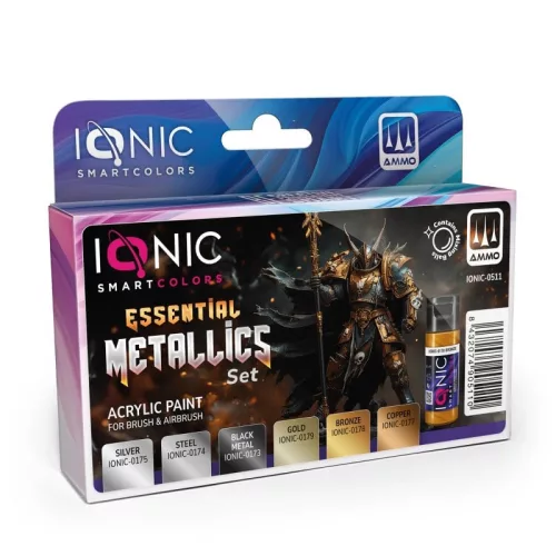 AMMO by MIG Jimenez - IONIC Essential Metallics Set - 6 Ionic Smart acrylic colors