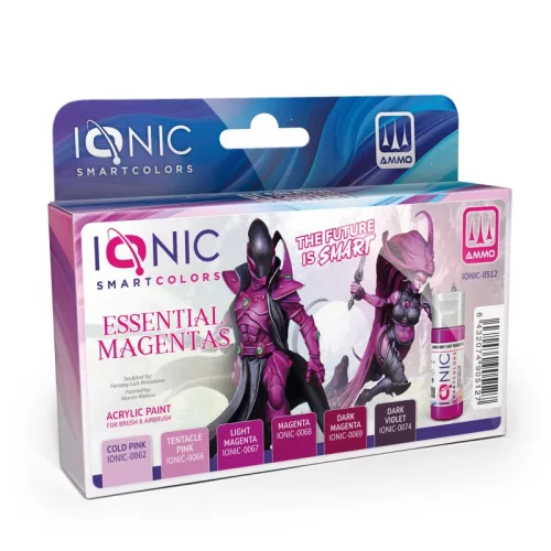 AMMO by MIG Jimenez - IONIC Essential Magentas Set  - 6 Ionic Smart acrylic colors