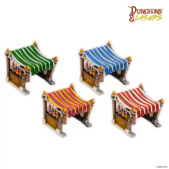   Archon Studio - Dungeons & Lasers Expansion Set: MARKET STALLS SET