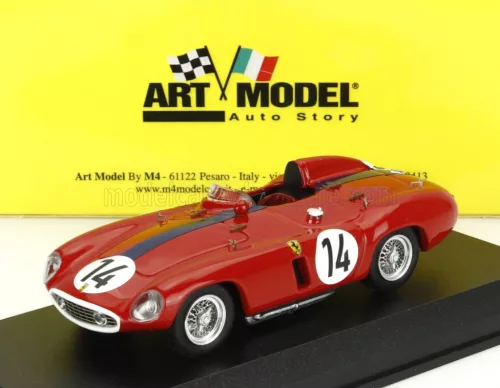 Art-Model - FERRARI 750 MONZA 3.0L SPIDER N 14 TEAM MIKE SPARKEN 24h LE MANS 1955  MASTEN GREGORY - MICHEL POBEJERSKY (MIKE SPARKEN) RED BLUE