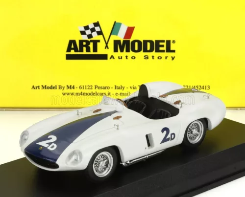 Art-Model - FERRARI 750 MONZA 3.0L SPIDER N 2d WINNER PEBBLE BEACH 1955 PHIL HILL WHITE BLUE