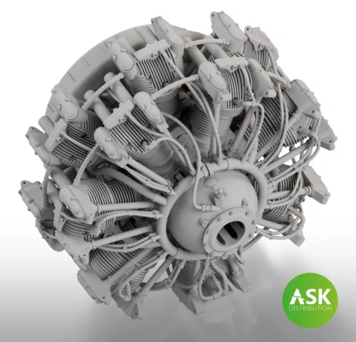 Art Scale - 1/48 Nakajima Sakae 12 engine - ASK 3D Print rec. Eduard