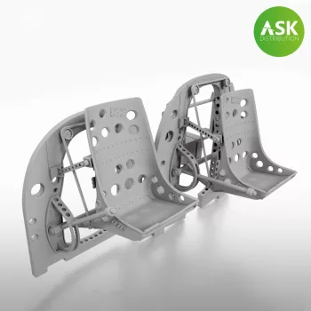   Art Scale - A6M2-K two Bulkheads with Seats set - ASK 3D Print rec. for Eduard