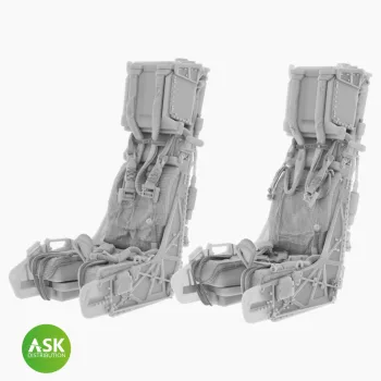   Art Scale - SJU-17 Ejection Seats for F/A-18F and EA-18G Growler - 2 pcs with seat belts rec. for MENG