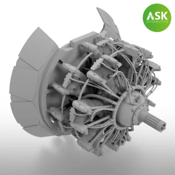   Art Scale - Sakae engine incl. exhausts and the open cowlings - exclusiv 3D print