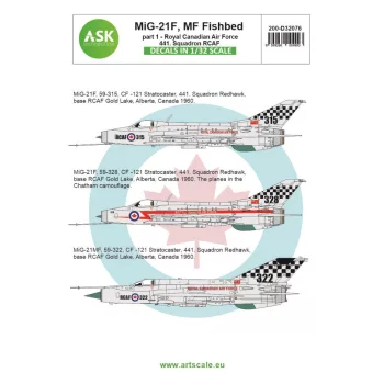   Art Scale - 1/32 MiG-21F, MF Fishbed / CF-121 Redhawk program - Royal Canadian Air Force, 441. Squadron