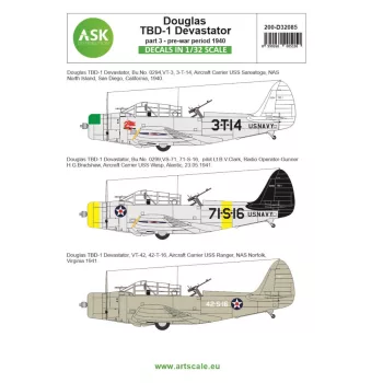   Art Scale - 1/32 Douglas TBD-1 Devastator part 3 - pre-war period 1940