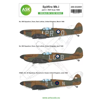 Art Scale - 1/32 Spitfire Mk.I early part 4 - RAF Aces 1940