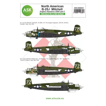   Art Scale - 1/48 B-25J Mitchell part 5 - US Dogface Squadron, "Shirley Ann" & "Tuff Stuff", Mediterranean area