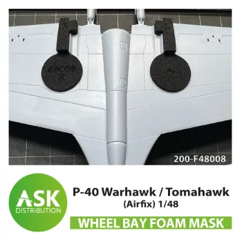   Art Scale - P-40 Warhawk / Tomahawk  FOAM flexibel wheel bay mask for Airfix