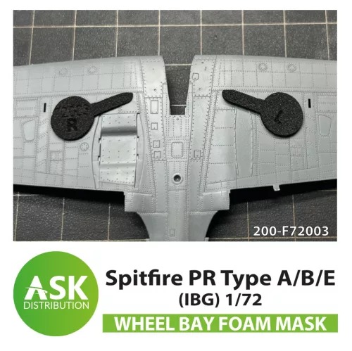 Art Scale - Spitfire PR Type A/B/E wheel bay FOAM flexibel mask for IBG