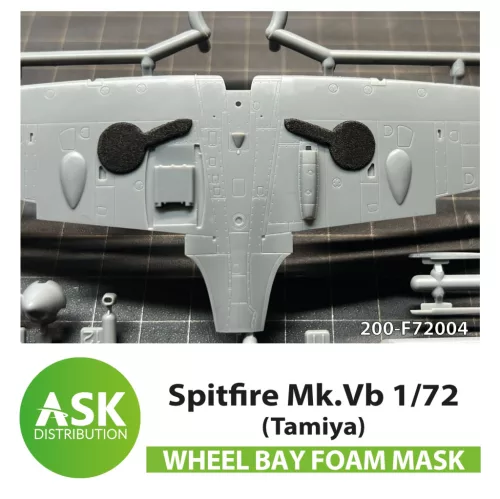 Art Scale - Spitfire Mk.Vb wheel bay FOAM flexibel mask for Tamiya