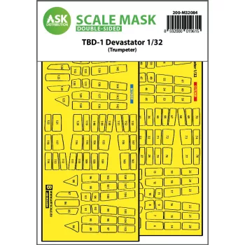   Art Scale - 1/32 TBD-1 Devastator double-sided express fit mask for Trumpeter