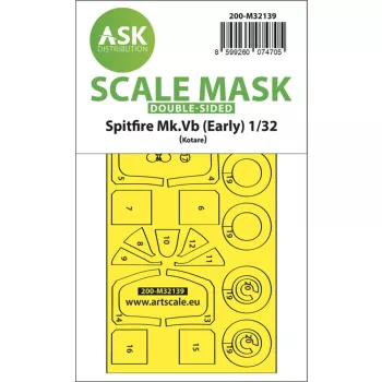   Art Scale - Spitfire Mk.Vb double-sided express fit and self adhesive mask for Kotare 