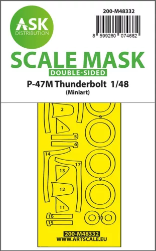 Art Scale - P-47M Thunderbolt  double-sided express fit mask for Miniart 