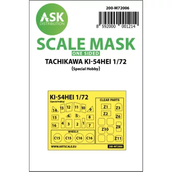   Art Scale - 1/72 Tachikawa Ki-54HEI one-sided painting mask for Special Hobby