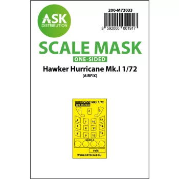   Art Scale - 1/72 Hawker Hurricane Mk.I one-sided painting mask for Airfix