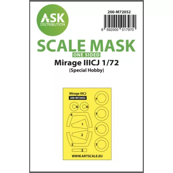   Art Scale - 1/72 Mirage IIICJ one-sided painting express mask for Special Hobby