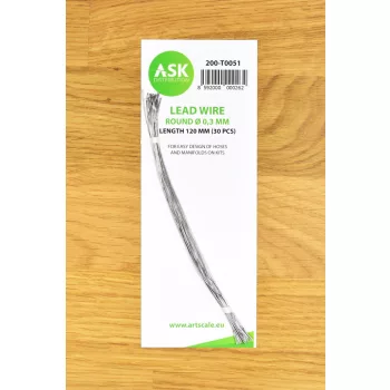 Art Scale - Lead Wire - Round Ø 0,3 mm x 120 mm (30 pcs)