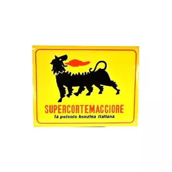   Atlas - Metal Plate Supercortemaggiore Cm. 34 X 26 X 0.2 H The Powerful Italian Petrol