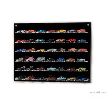   Atlantic - Vetrina Display Box Espositore - For 42 Cars 1/64 Lungh.Lenght Cm 61.0 X Largh.Width Cm 12.0 X Alt.Height Cm 47.0 (Altezza Utile Tra I Ripiani Cm 8.0 Inner Height Among Shelves) Plastic Display