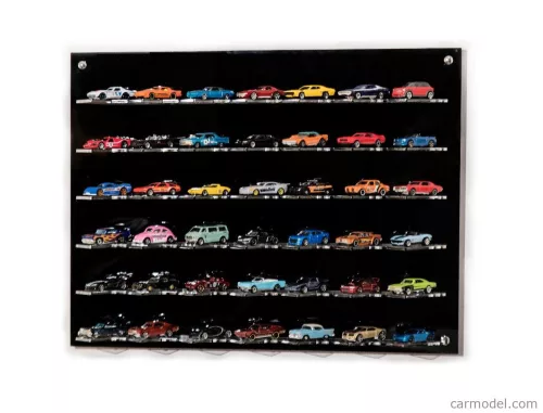 Atlantic - Vetrina Display Box Espositore - For 42 Cars 1/64 Lungh.Lenght Cm 61.0 X Largh.Width Cm 12.0 X Alt.Height Cm 47.0 (Altezza Utile Tra I Ripiani Cm 8.0 Inner Height Among Shelves) Plastic Display