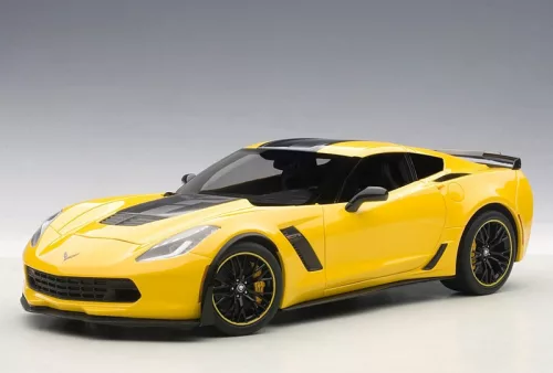Autoart - CHEVROLET CORVETTE C7 Z06 "C7R EDITION" 2015 (CORVETTE RACING YELLOW/BLACK RIMS) (COMPOSITE MODEL/FULL OPENINGS)