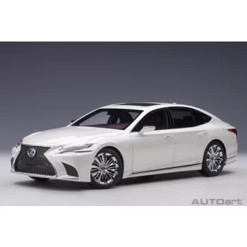   Autoart - 1:18 Lexus Ls 500H 2018 (Sonic White Metallic/Crimson & Black Interior) (Composite Model/Full Openings)