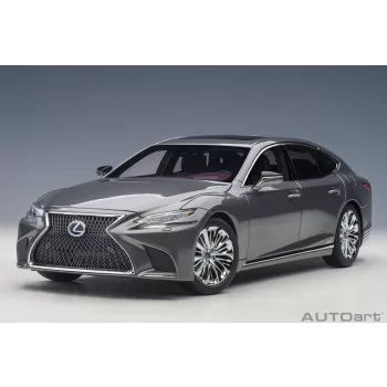   Autoart - 1:18 Lexus LS 500h 2018 (manganese luster metallic/ crimson & black interior) (composite model/full openings) – Autoart