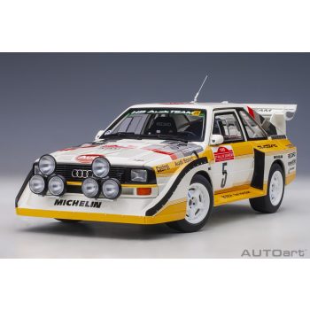   Autoart - 1:18 Audi Sport Quattro S1 #5 W. Röhrl/C. Geistdörfer Winner Rally San Remo 1985 With Figure And Case - AUTOart