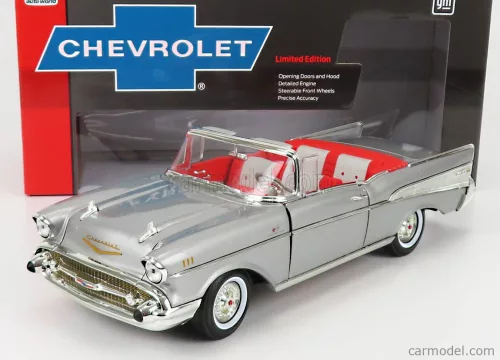 Autoworld - Chevrolet Bel Air Cabriolet Open 1957 Silver